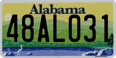 AL license plate 48AL031