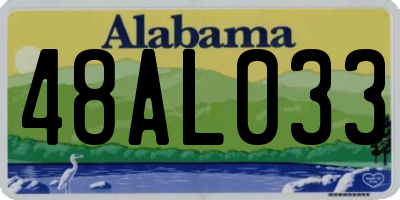 AL license plate 48AL033