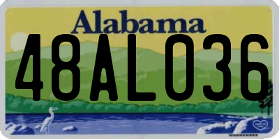 AL license plate 48AL036