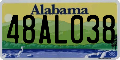 AL license plate 48AL038