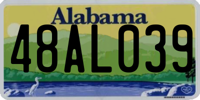 AL license plate 48AL039