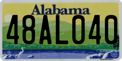 AL license plate 48AL040