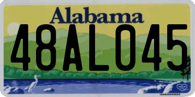 AL license plate 48AL045