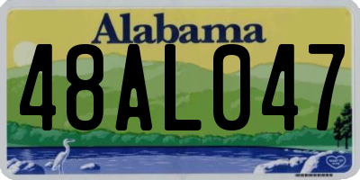 AL license plate 48AL047
