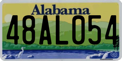 AL license plate 48AL054