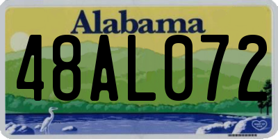 AL license plate 48AL072