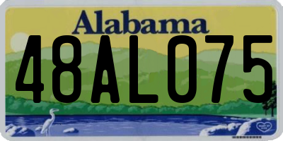 AL license plate 48AL075