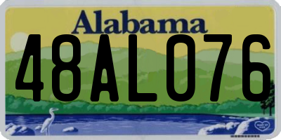 AL license plate 48AL076