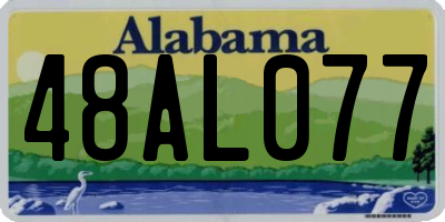 AL license plate 48AL077
