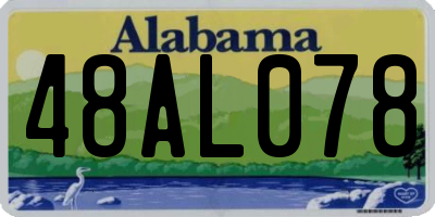 AL license plate 48AL078
