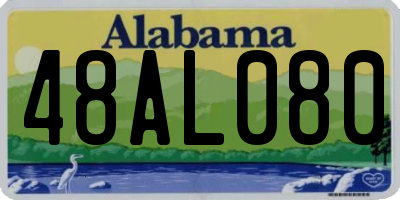 AL license plate 48AL080
