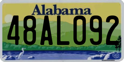 AL license plate 48AL092
