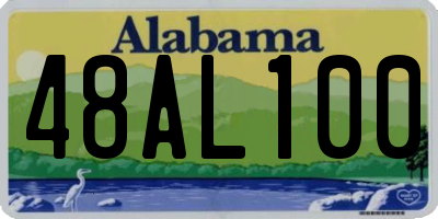 AL license plate 48AL100