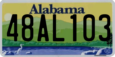 AL license plate 48AL103