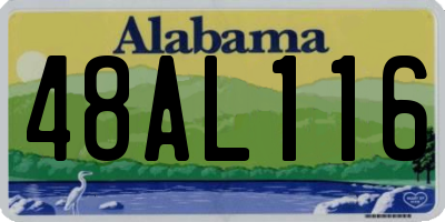 AL license plate 48AL116