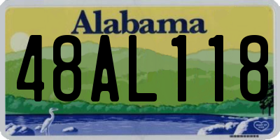 AL license plate 48AL118