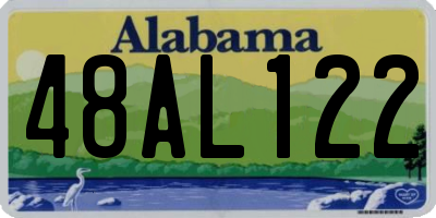 AL license plate 48AL122