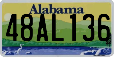 AL license plate 48AL136