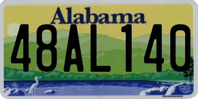 AL license plate 48AL140