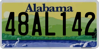 AL license plate 48AL142
