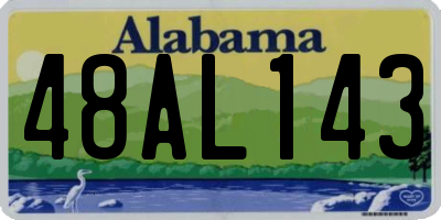 AL license plate 48AL143