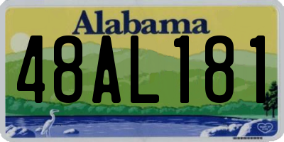 AL license plate 48AL181