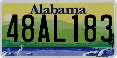 AL license plate 48AL183