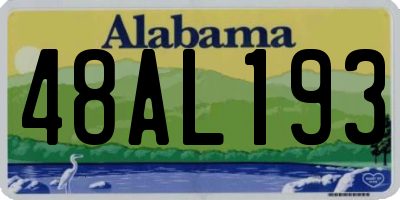 AL license plate 48AL193