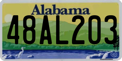 AL license plate 48AL203
