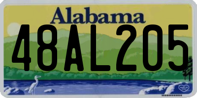 AL license plate 48AL205