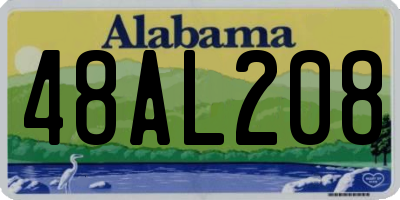 AL license plate 48AL208