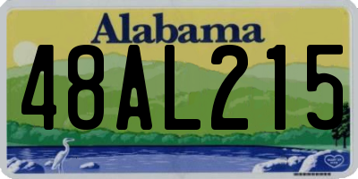AL license plate 48AL215
