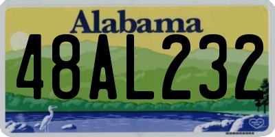 AL license plate 48AL232
