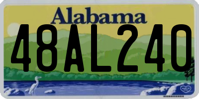 AL license plate 48AL240