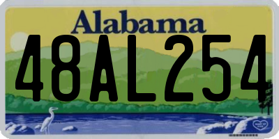 AL license plate 48AL254