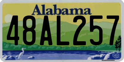 AL license plate 48AL257