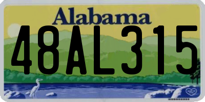 AL license plate 48AL315