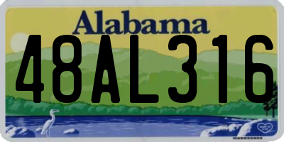 AL license plate 48AL316