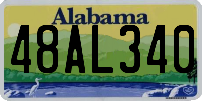 AL license plate 48AL340
