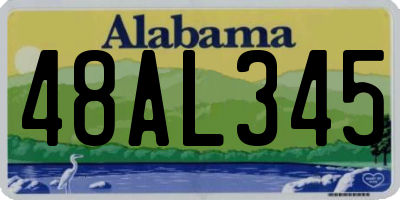 AL license plate 48AL345