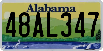 AL license plate 48AL347