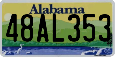 AL license plate 48AL353