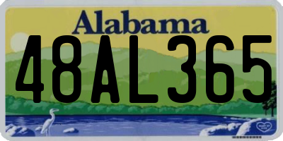 AL license plate 48AL365