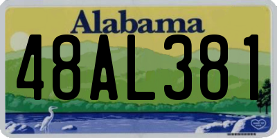 AL license plate 48AL381