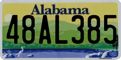AL license plate 48AL385