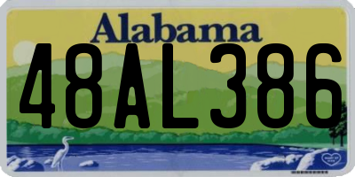 AL license plate 48AL386
