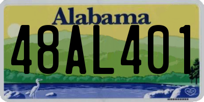 AL license plate 48AL401