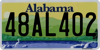 AL license plate 48AL402