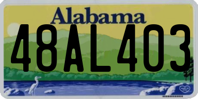 AL license plate 48AL403