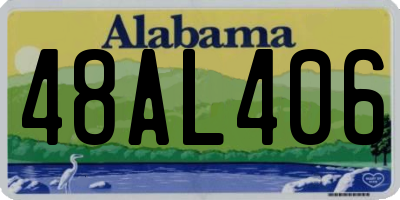 AL license plate 48AL406
